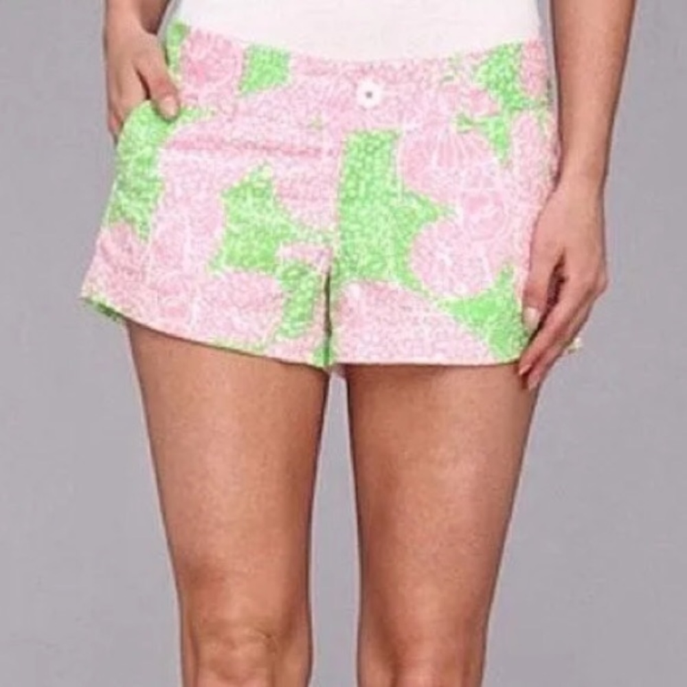 Lilly Pulitzer Walsh Shorts in Limeaide Print, size 2